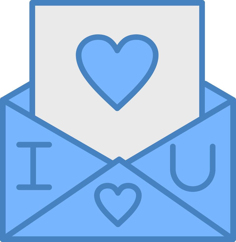 Card Line Filled Blue Icon vector