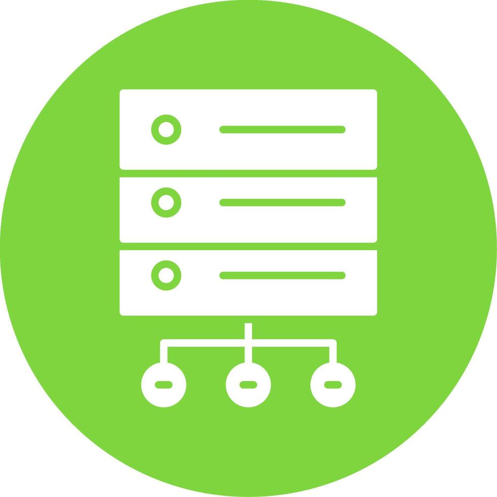 Database Network Multi Color Circle Icon vector