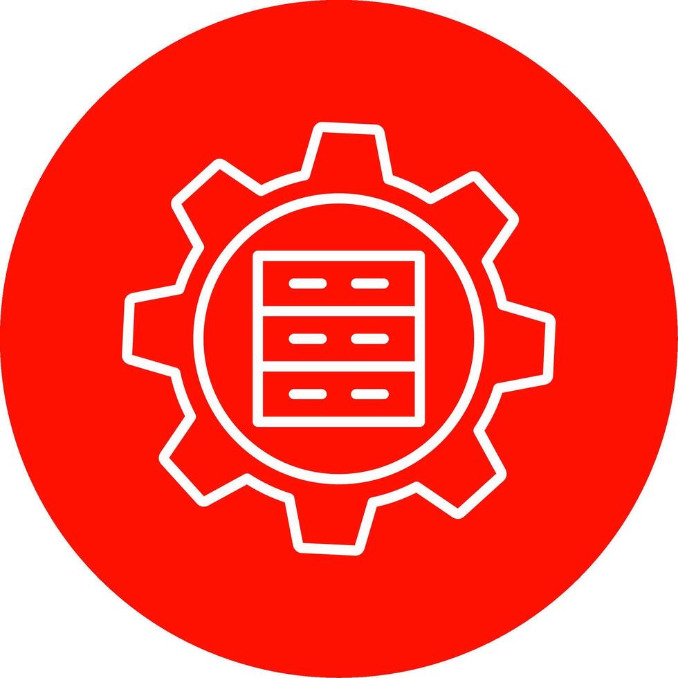 Database Management Multi Color Circle Icon vector