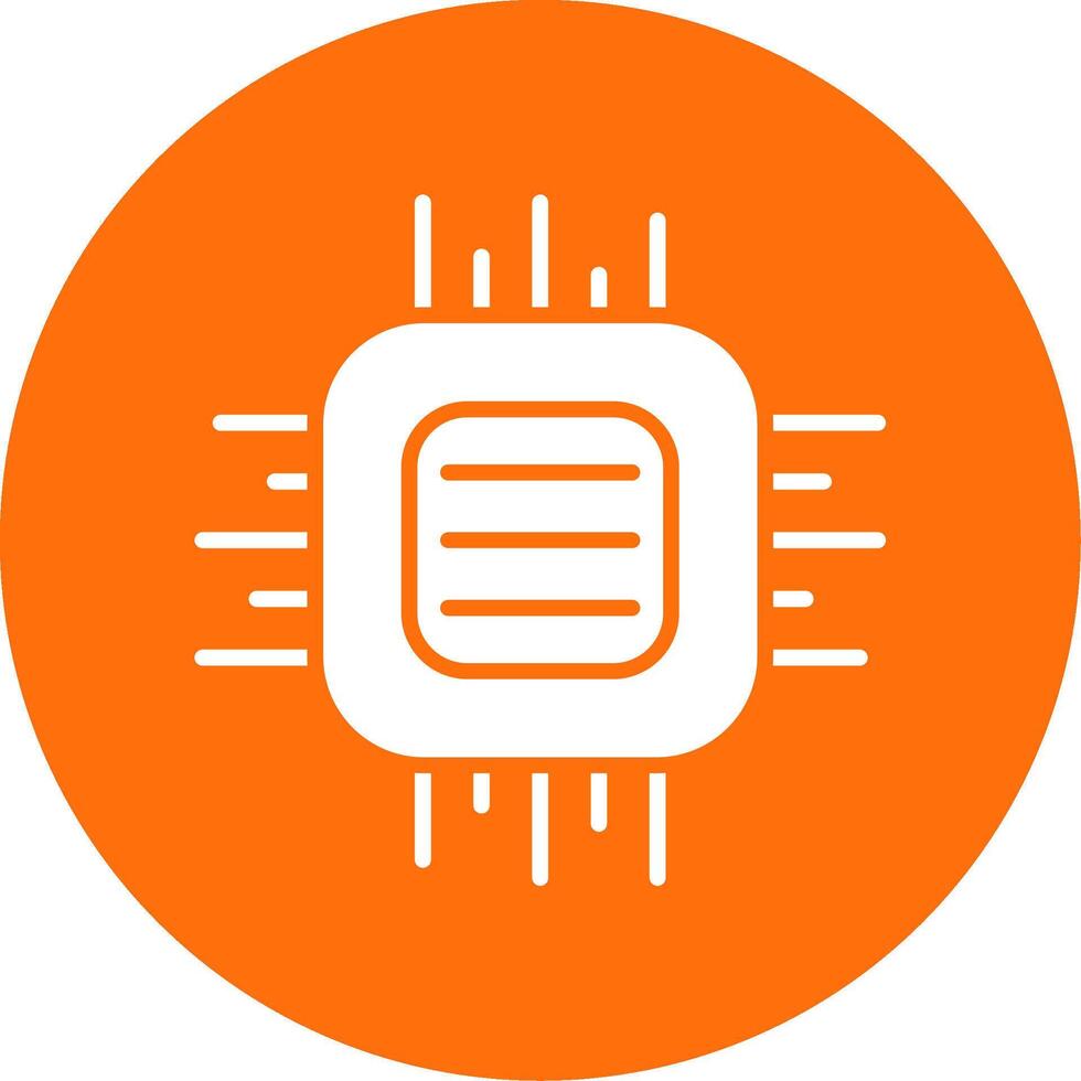 Cpu Multi Color Circle Icon vector