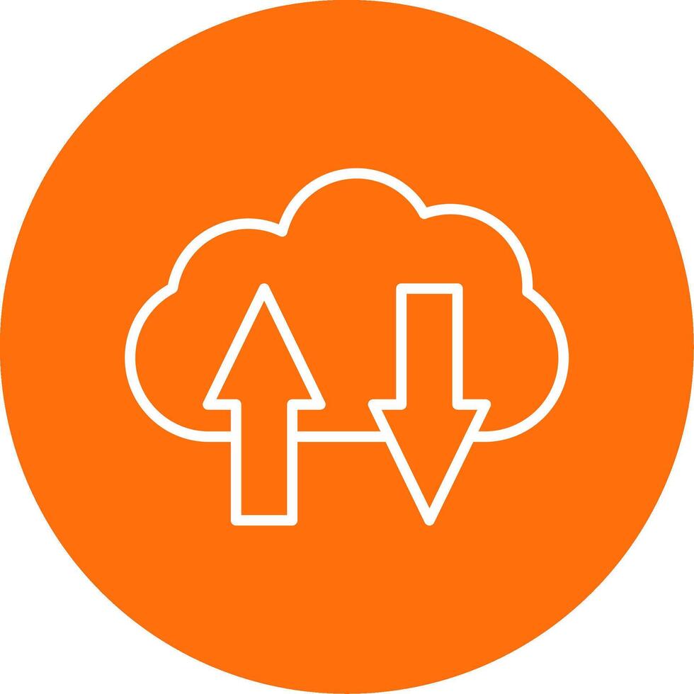 Cloud Computing Multi Color Circle Icon vector