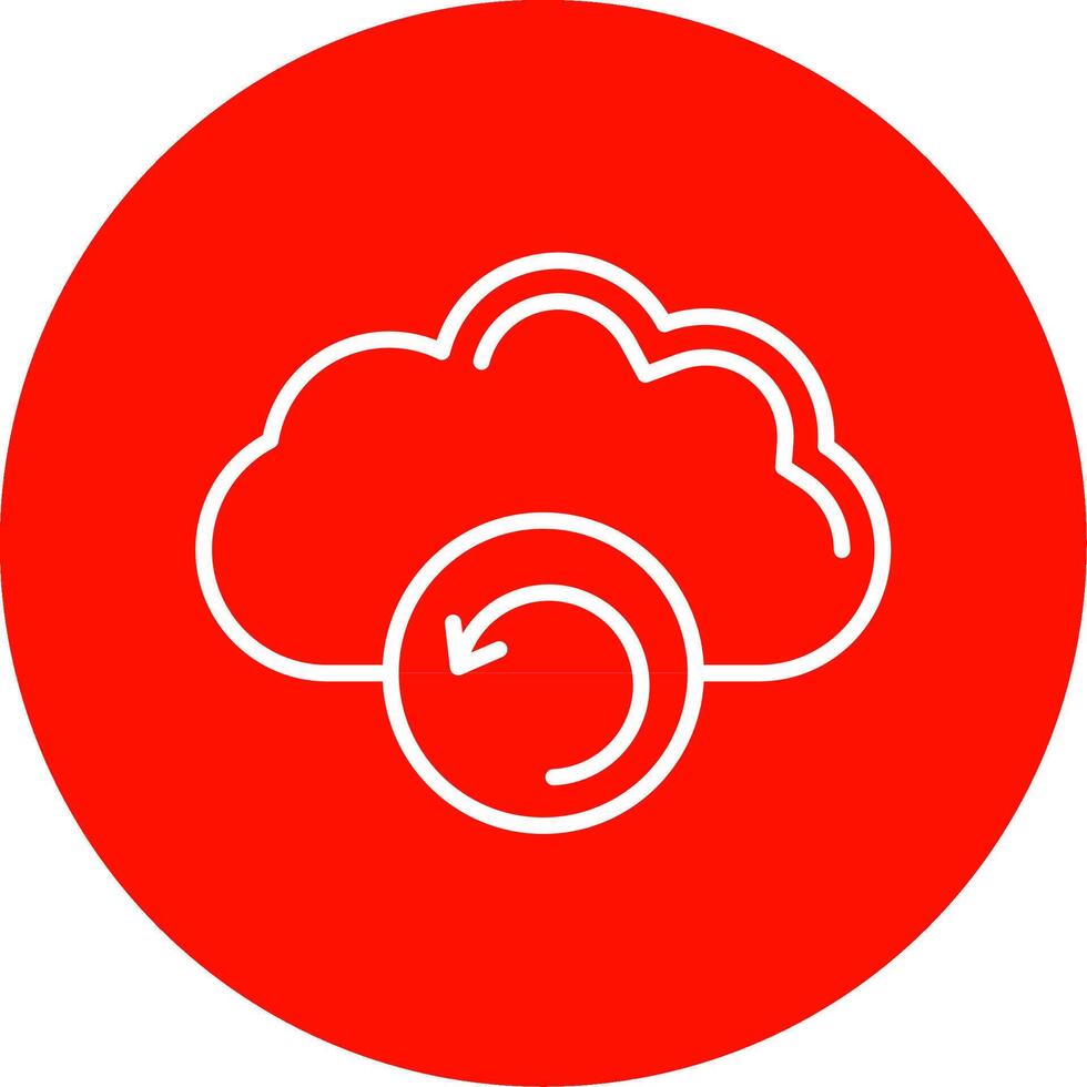 Backup Multi Color Circle Icon vector