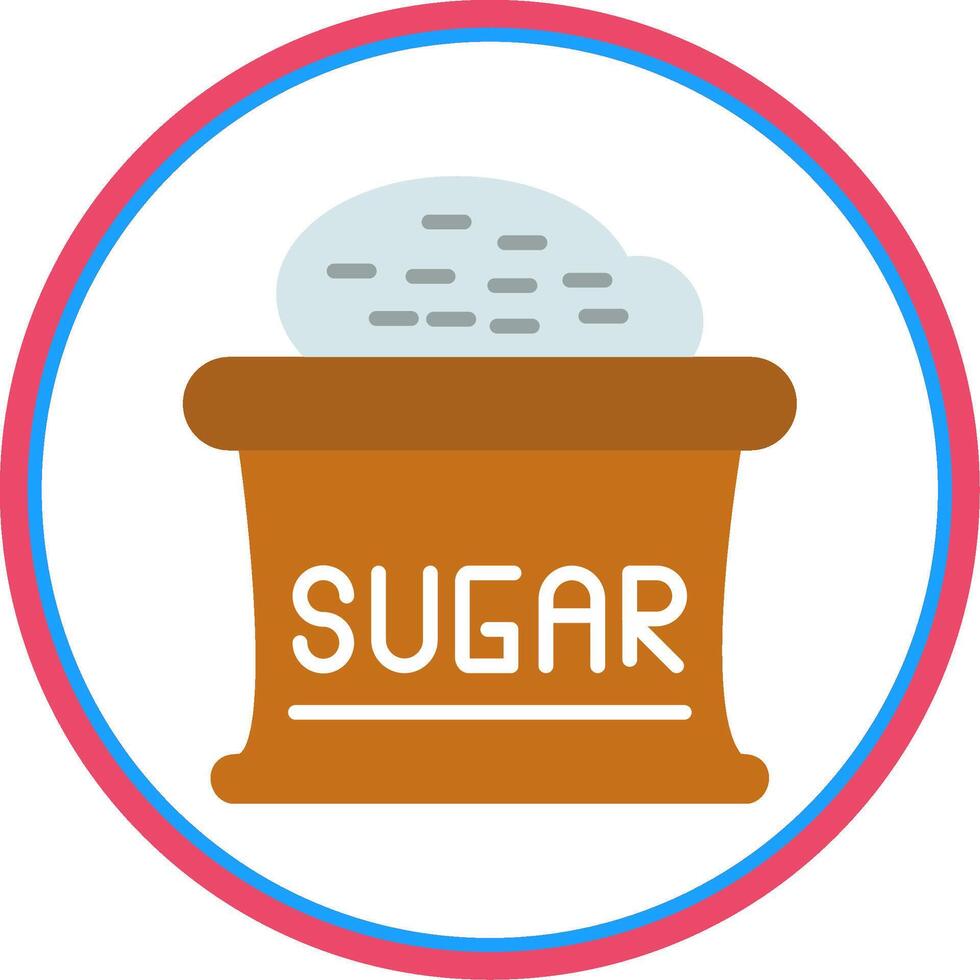 Sugar Flat Circle Icon vector