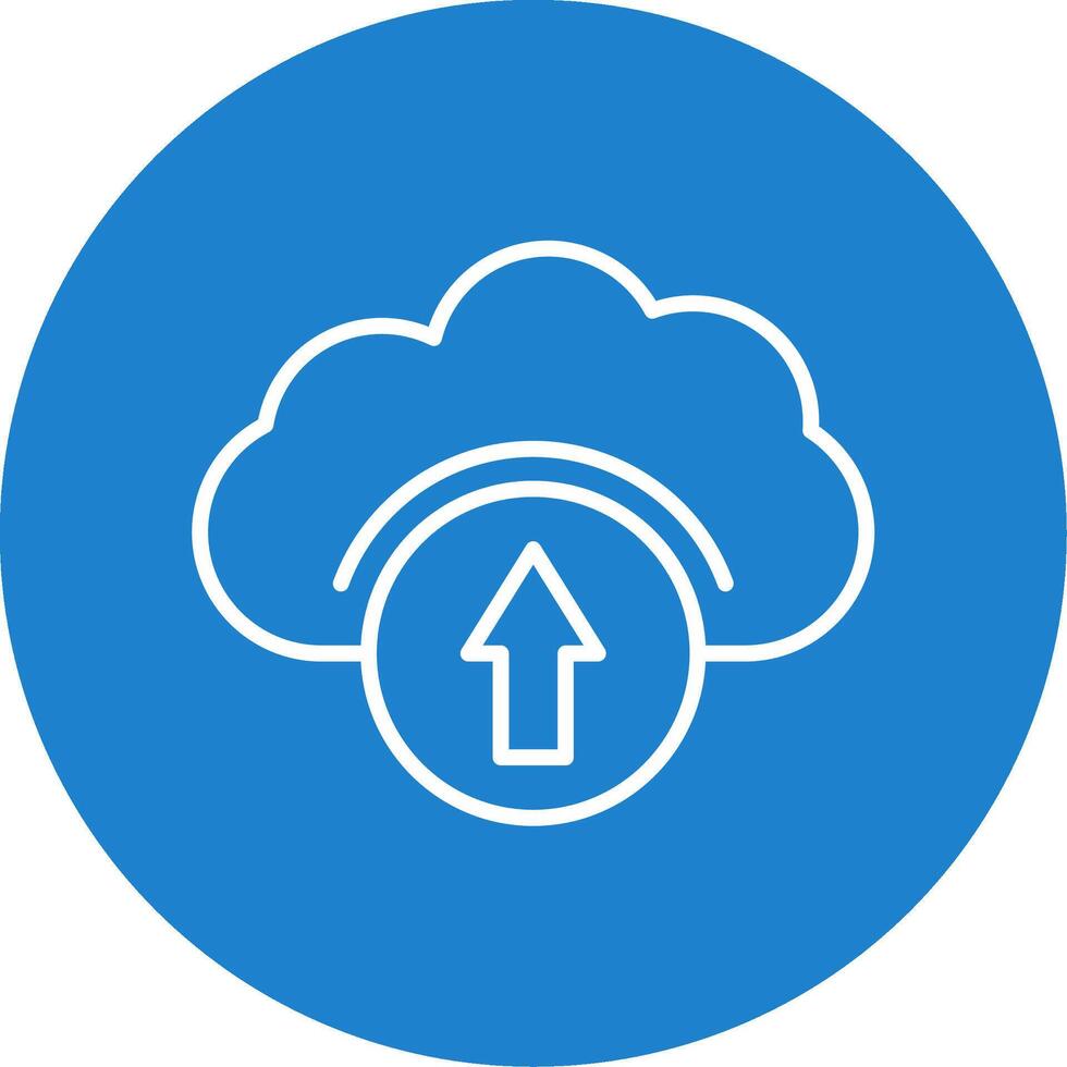 Cloud Drive Multi Color Circle Icon vector
