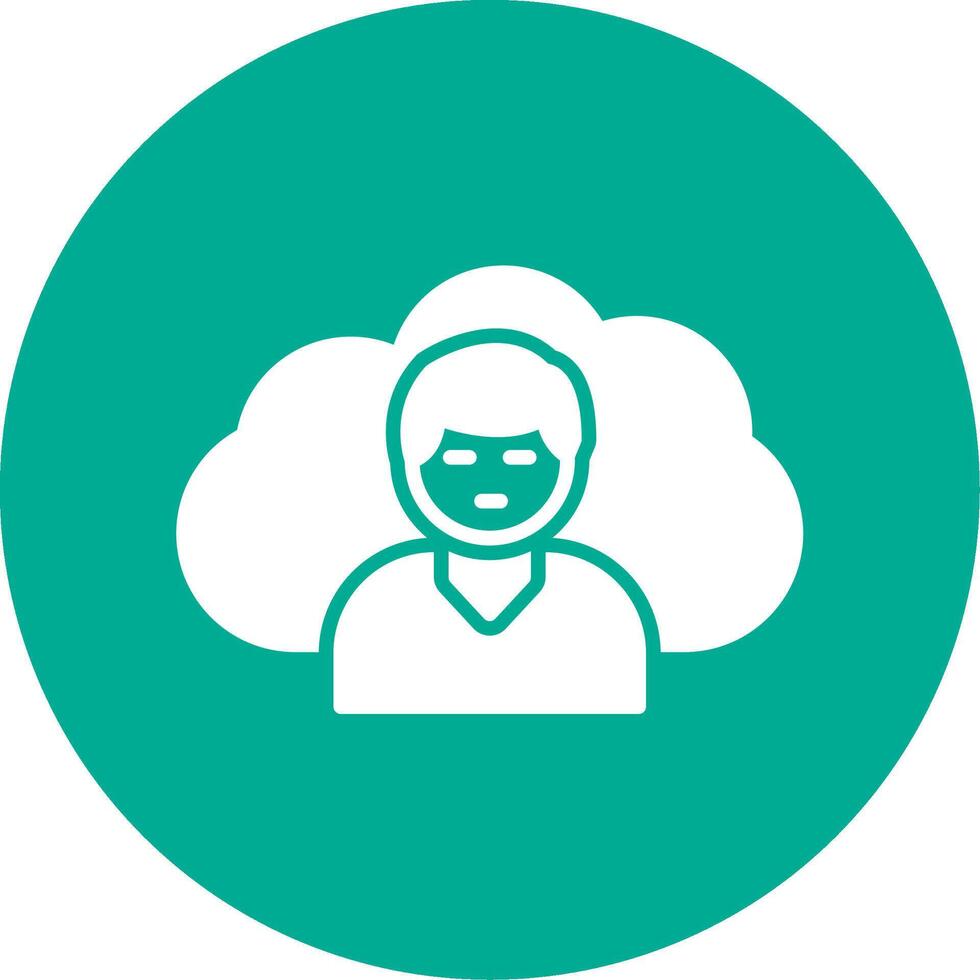 Cloud Client Multi Color Circle Icon vector