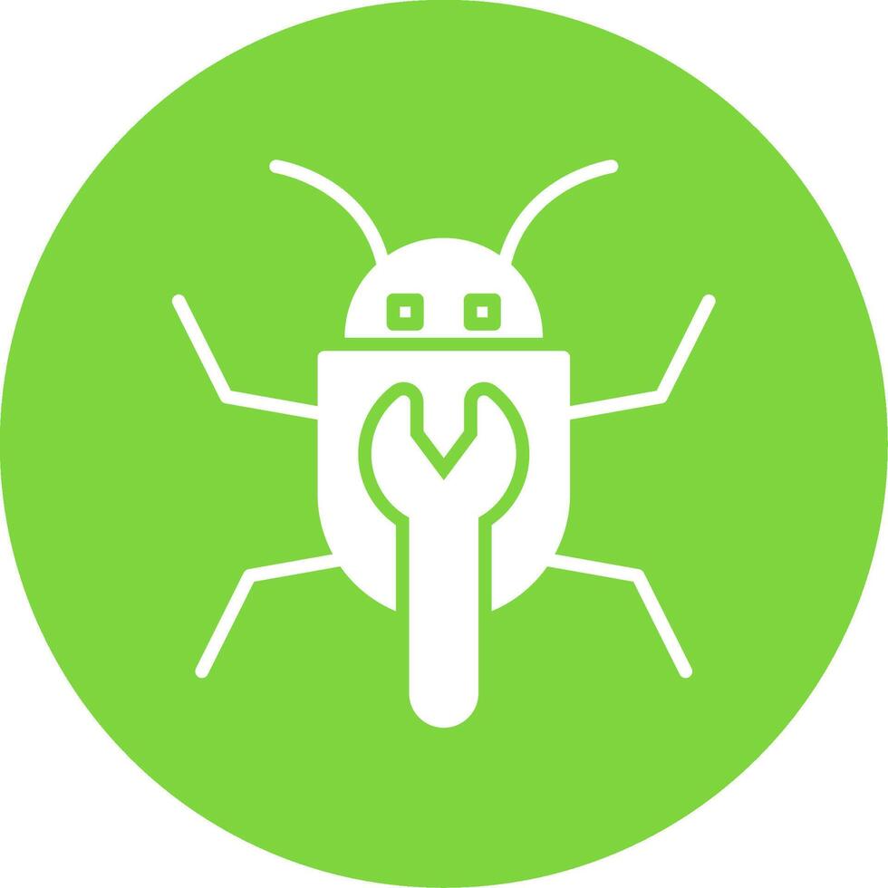 Bug Fixing Multi Color Circle Icon vector
