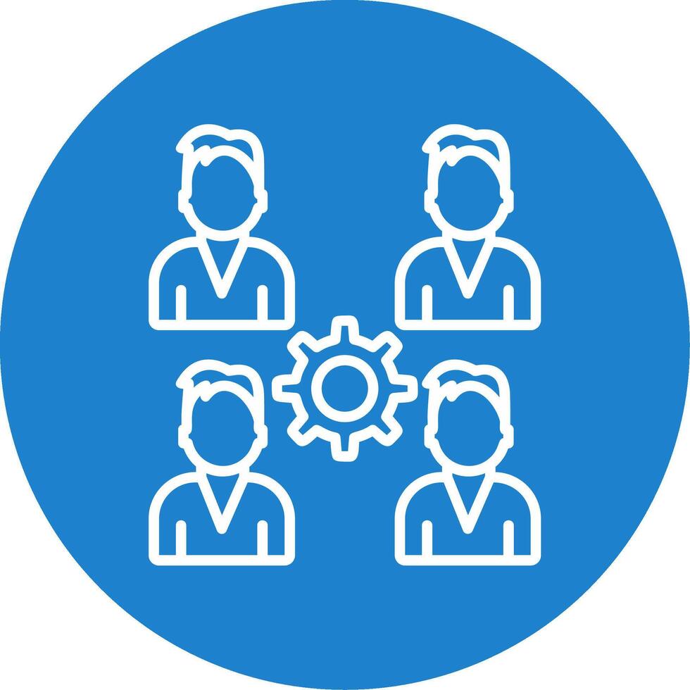 Pro Group Team Multi Color Circle Icon vector