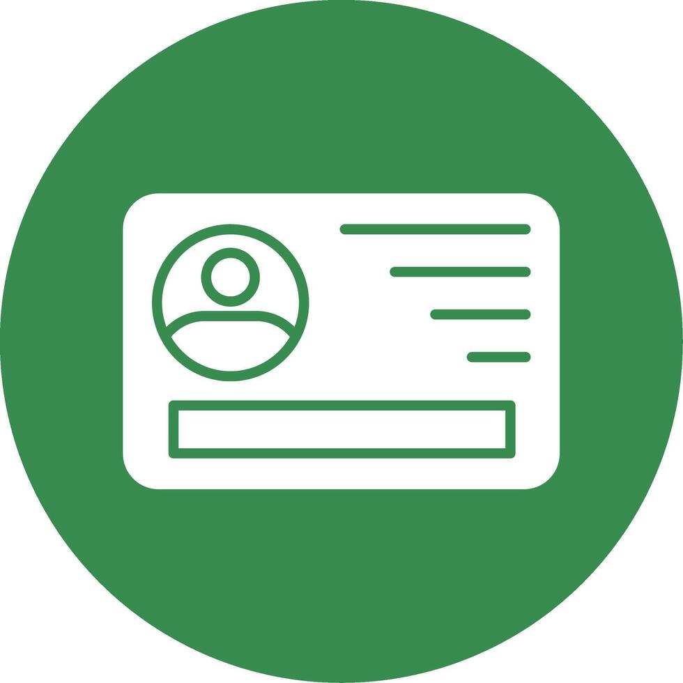 Id Card Multi Color Circle Icon vector