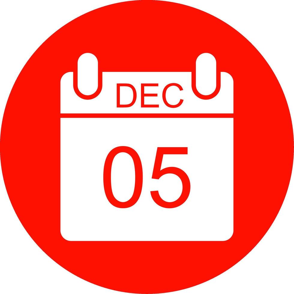 December Multi Color Circle Icon vector