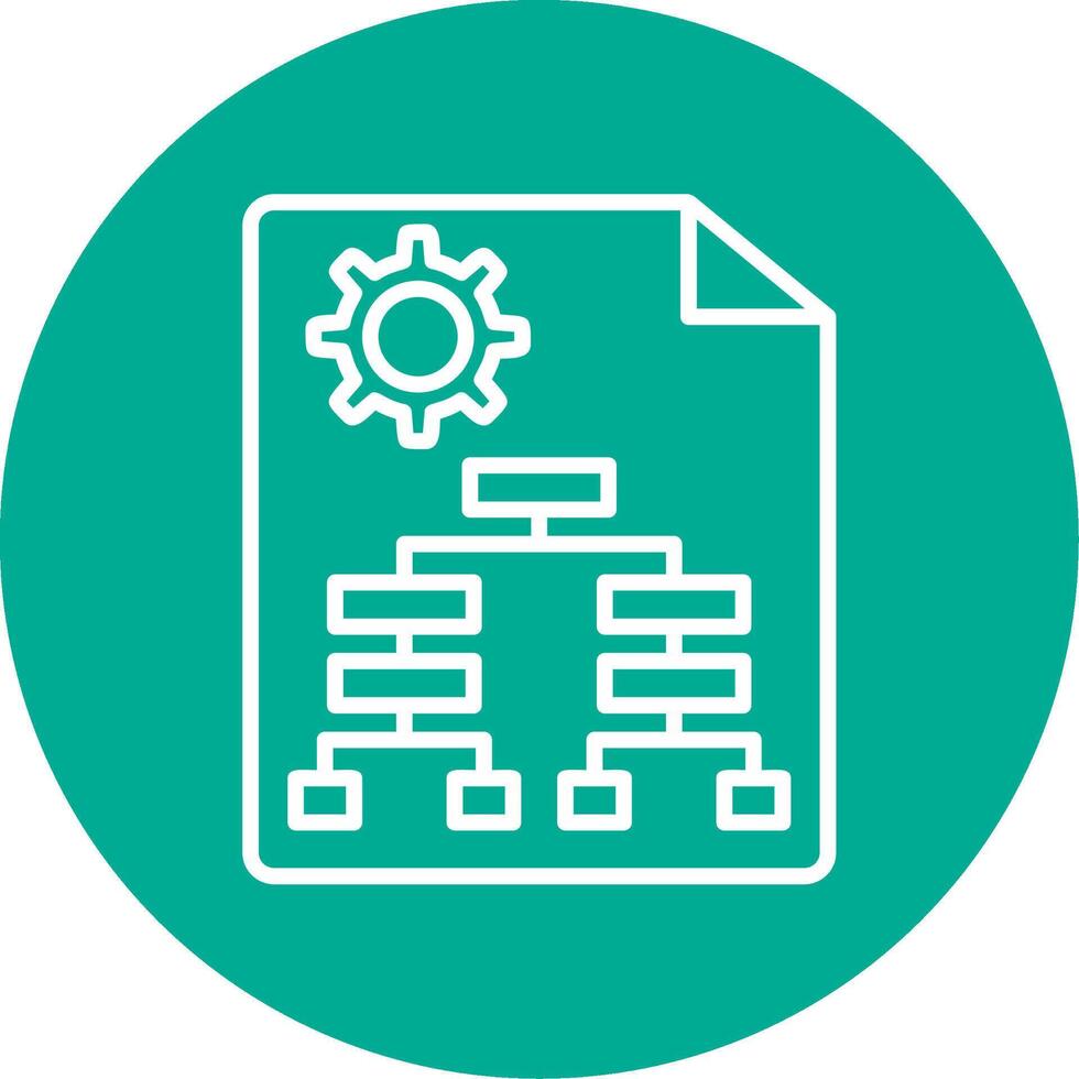 Business Hierarchy Multi Color Circle Icon vector