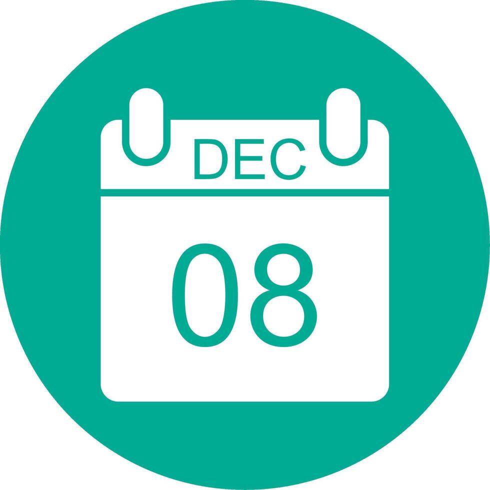 December Multi Color Circle Icon vector