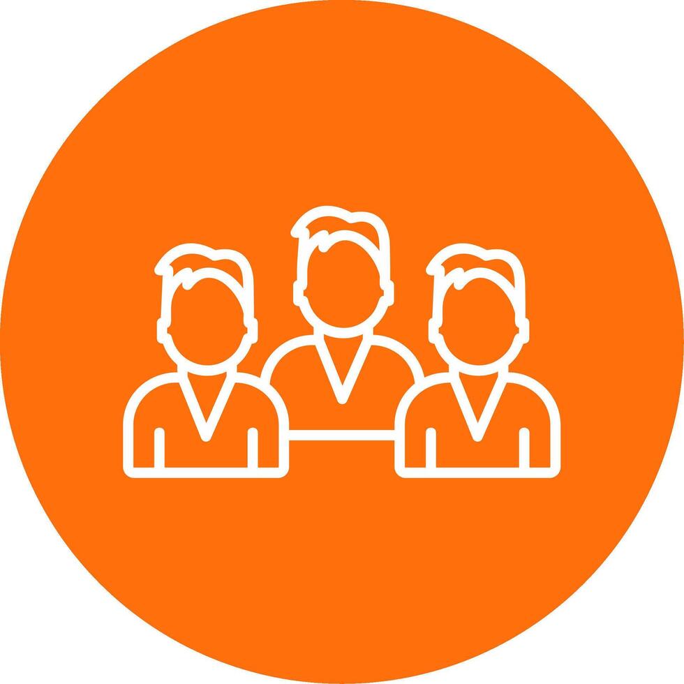 Group Team Multi Color Circle Icon vector