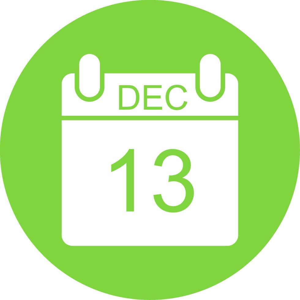 December Multi Color Circle Icon vector