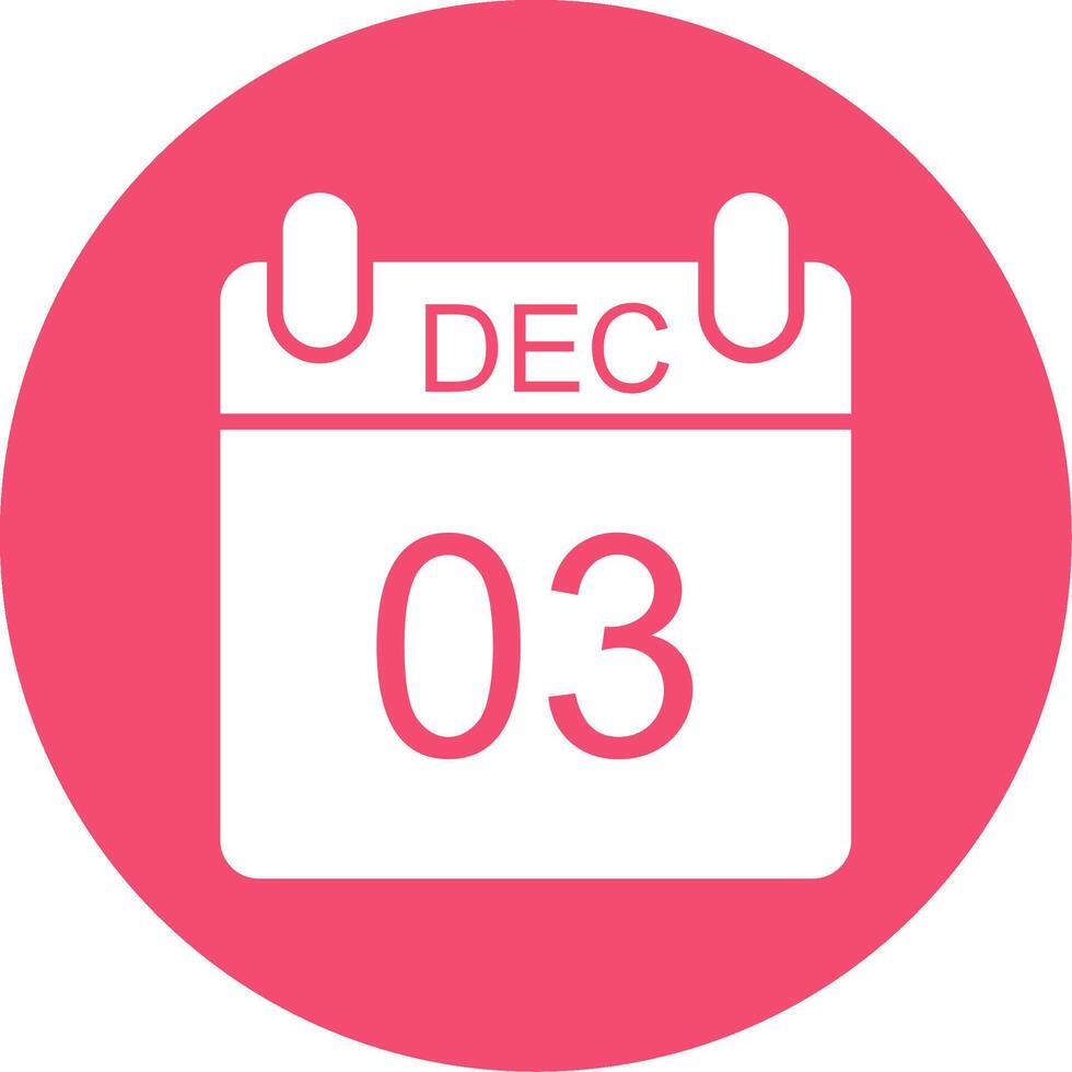 December Multi Color Circle Icon vector