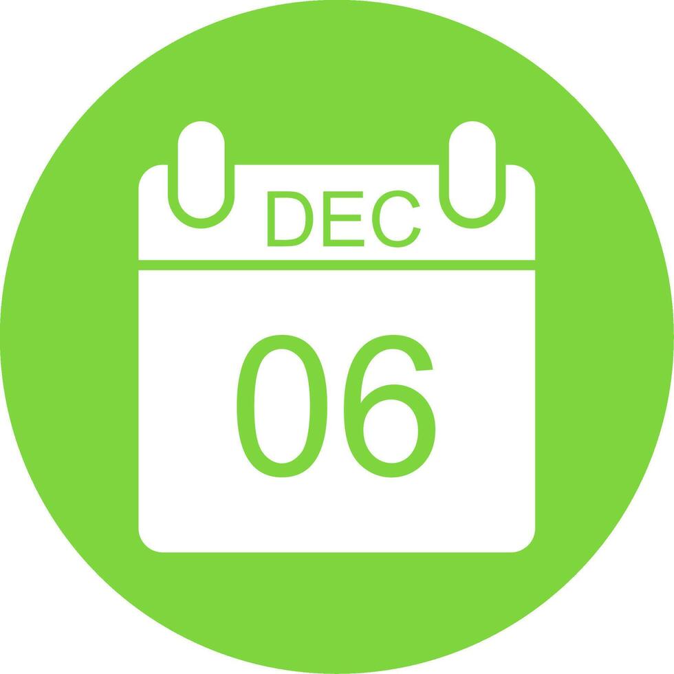 December Multi Color Circle Icon vector