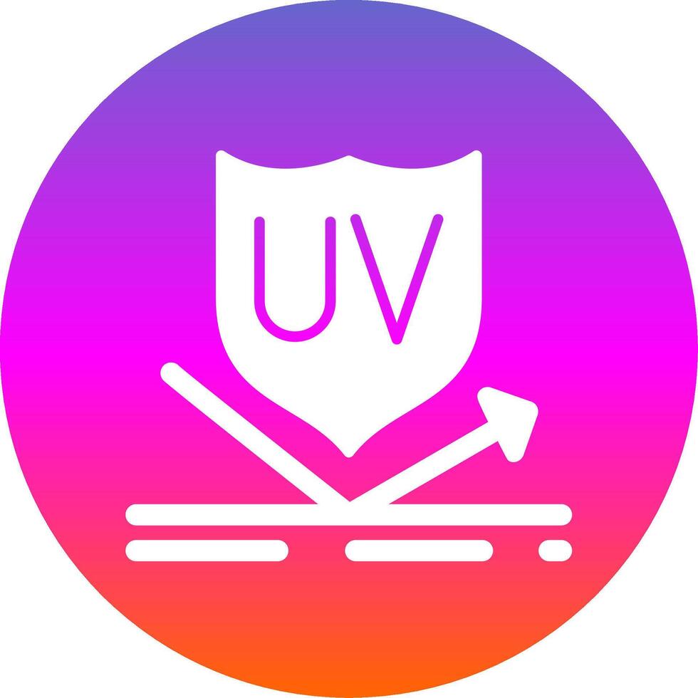 UV Protection Glyph Gradient Circle Icon Design vector