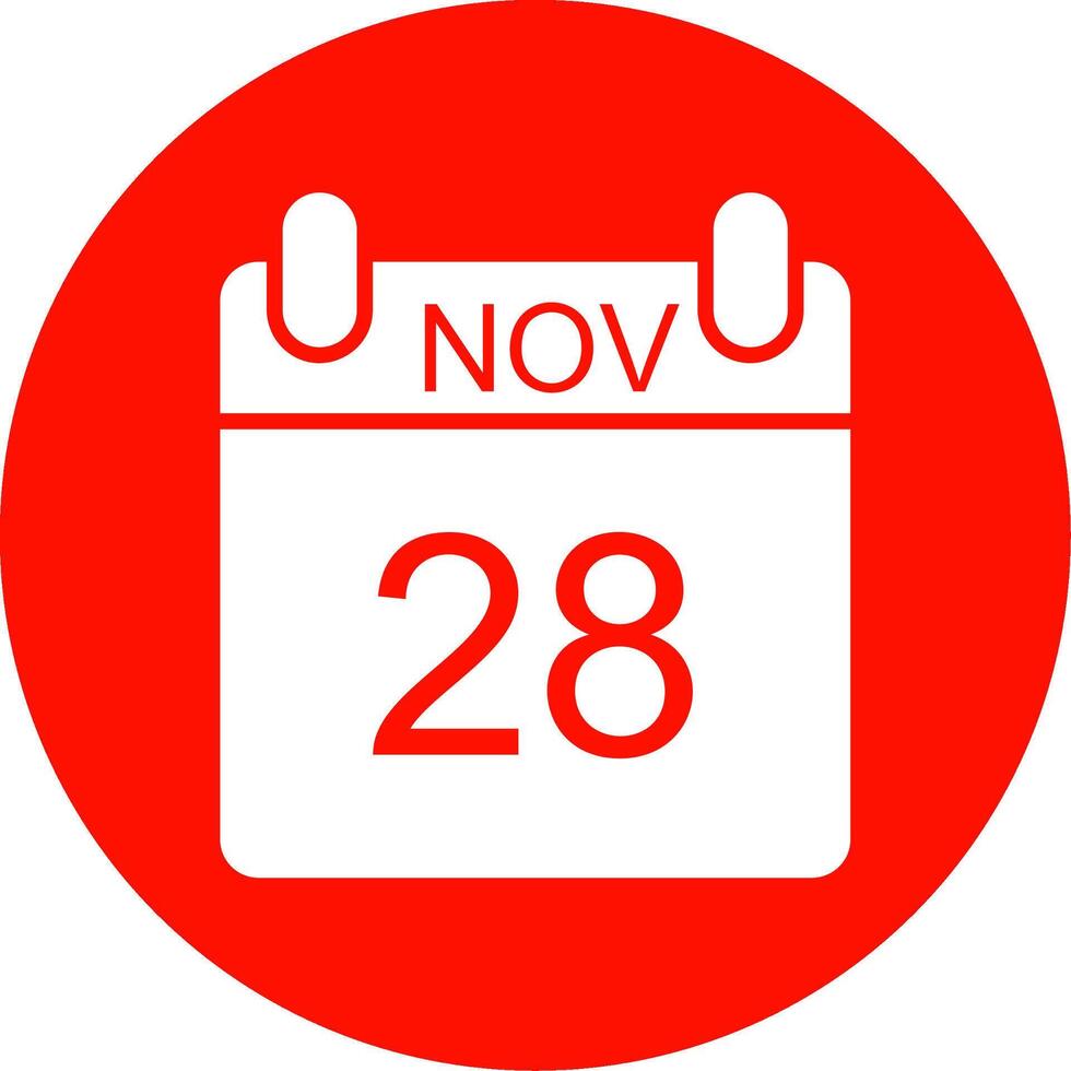 November Multi Color Circle Icon vector