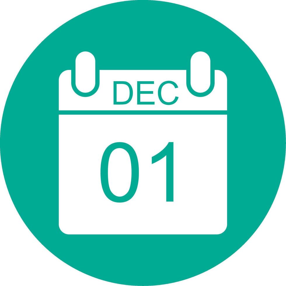 December Multi Color Circle Icon vector