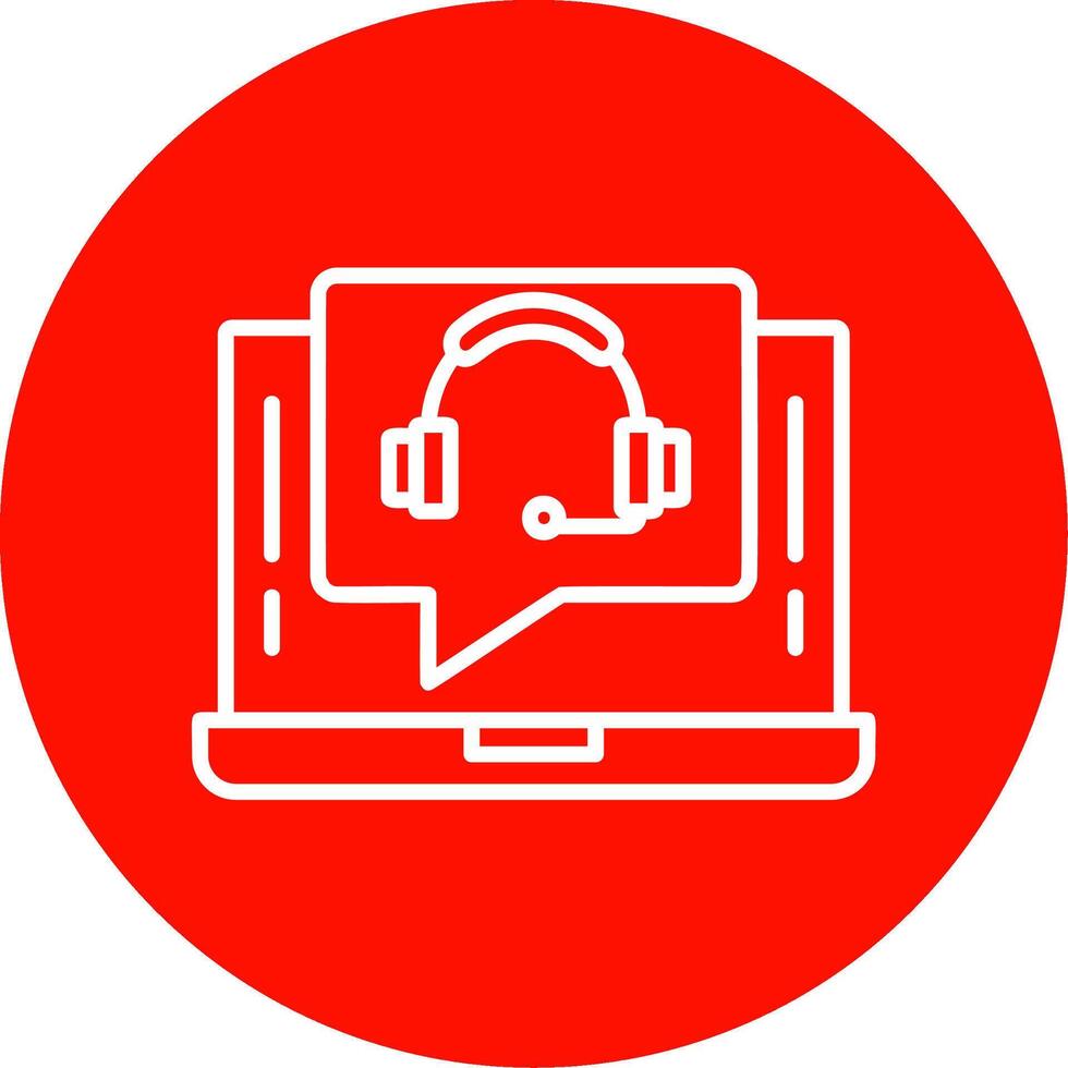 Support Call Multi Color Circle Icon vector