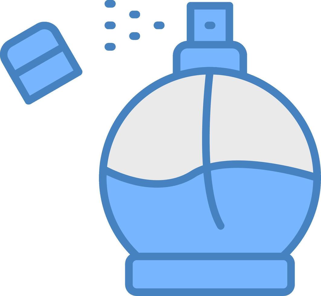 Perfume Line Filled Blue Icon vector