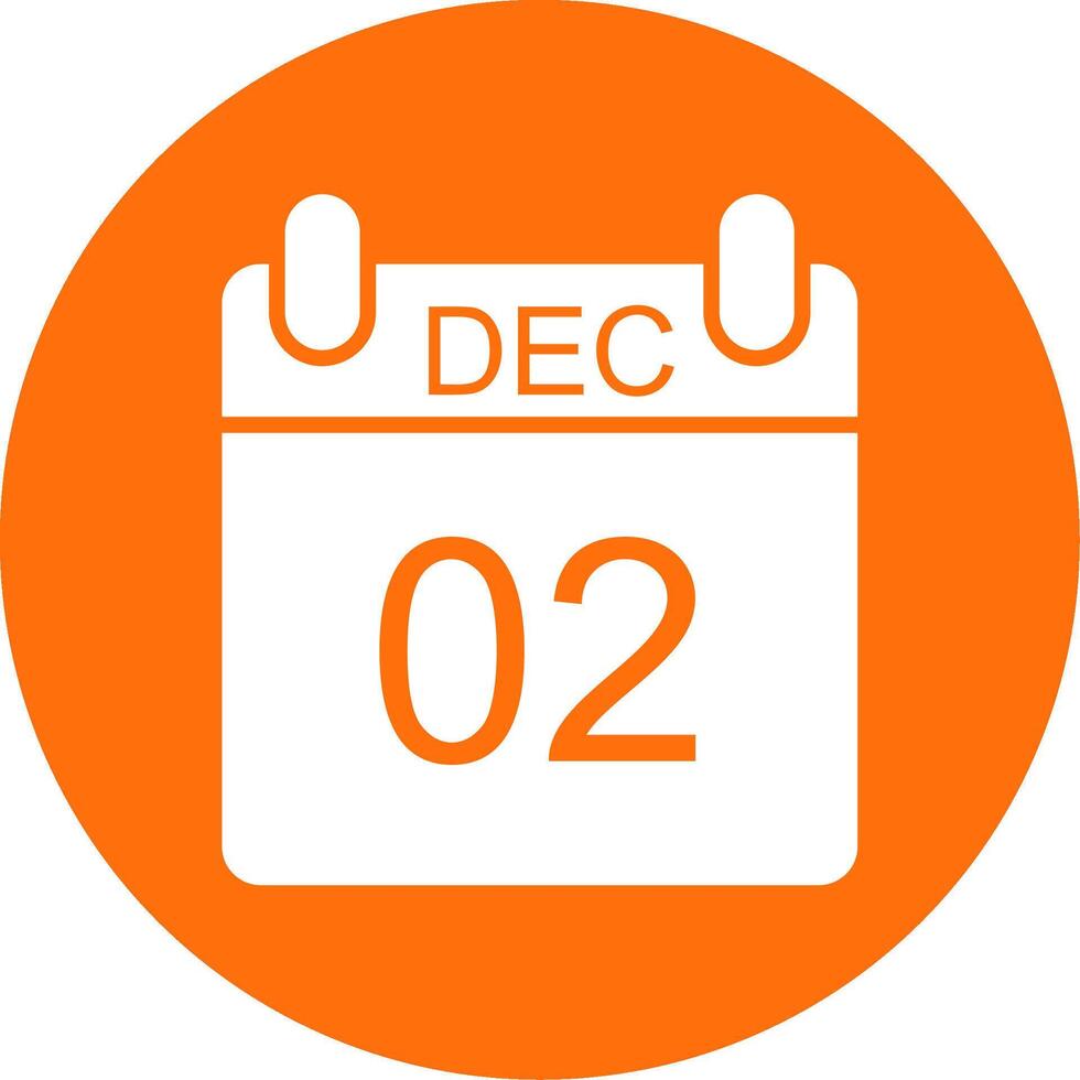 December Multi Color Circle Icon vector