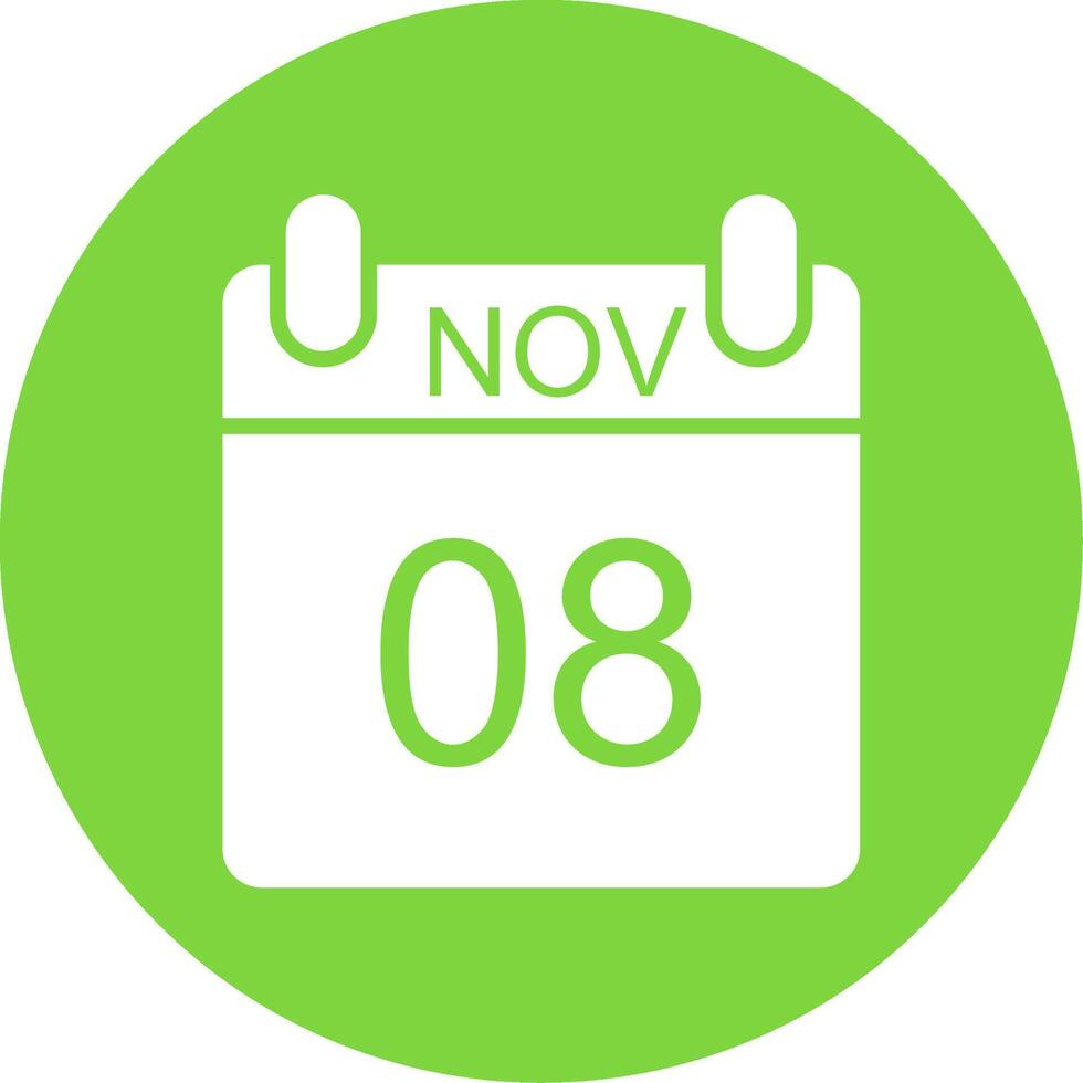 November Multi Color Circle Icon vector