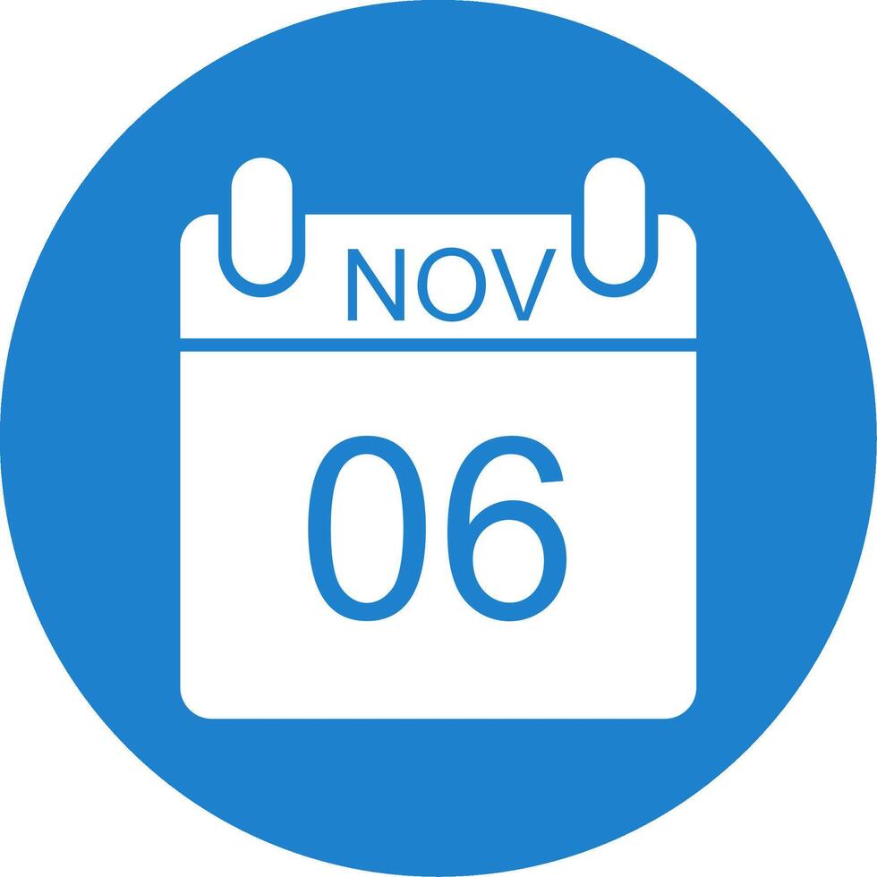November Multi Color Circle Icon vector
