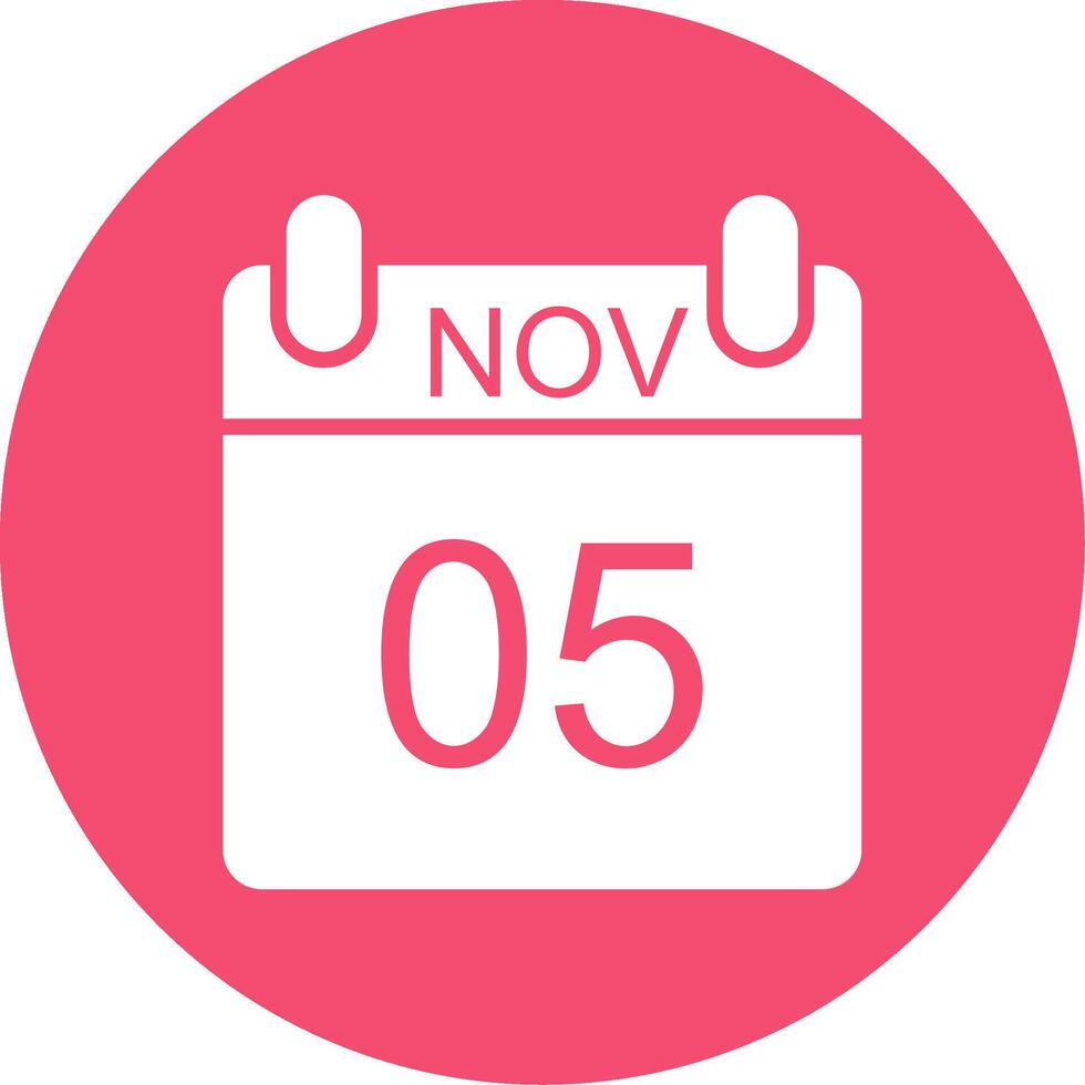 November Multi Color Circle Icon vector