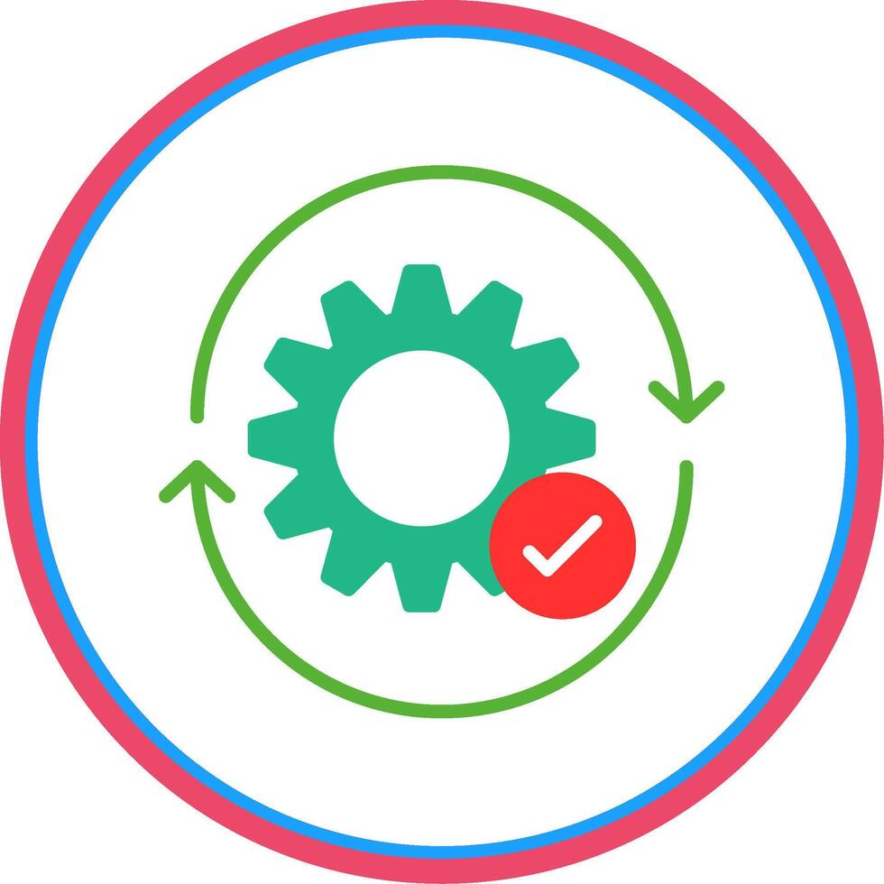 Lifecycle Flat Circle Icon vector
