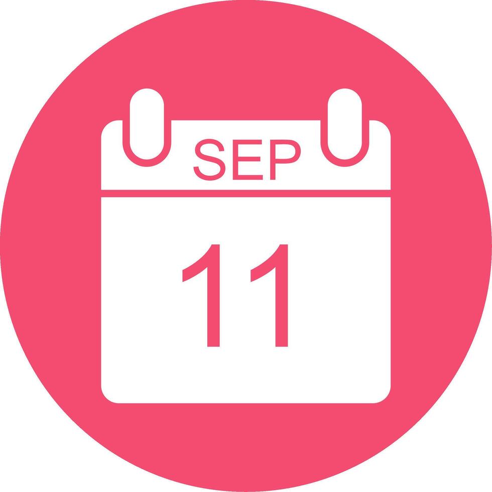 September Multi Color Circle Icon vector