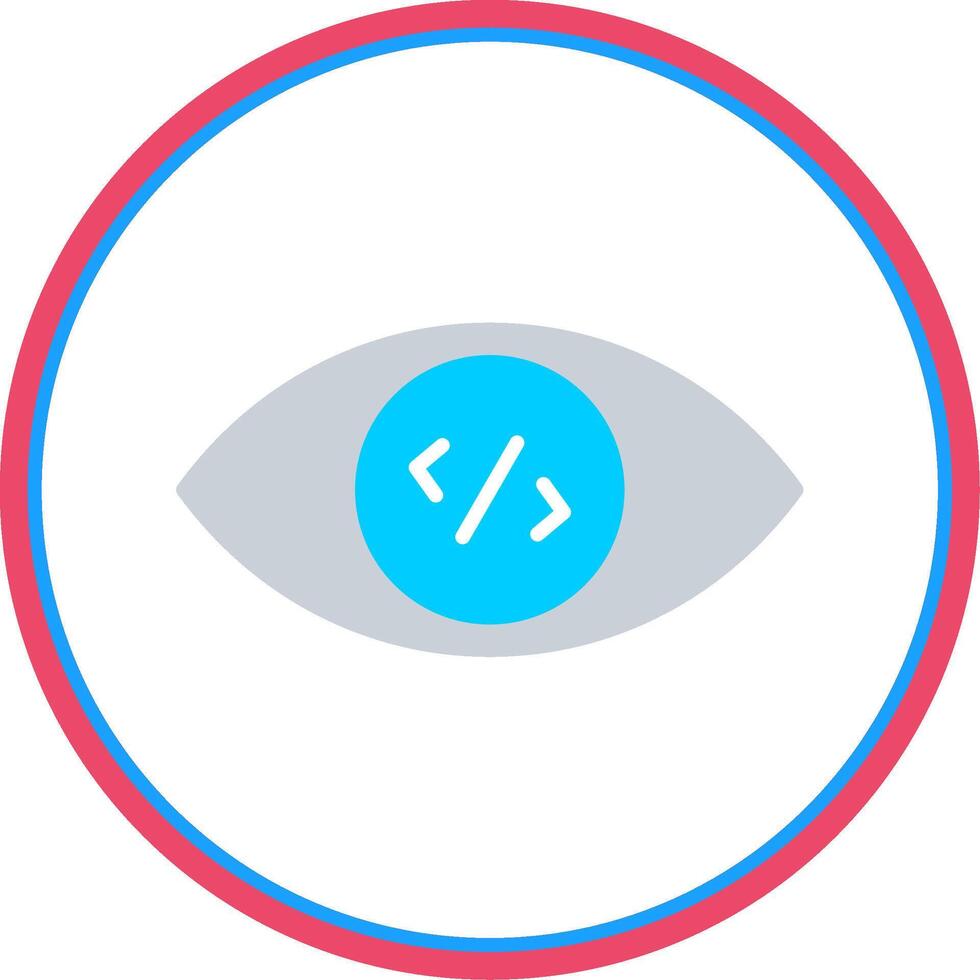 Vision Flat Circle Icon vector