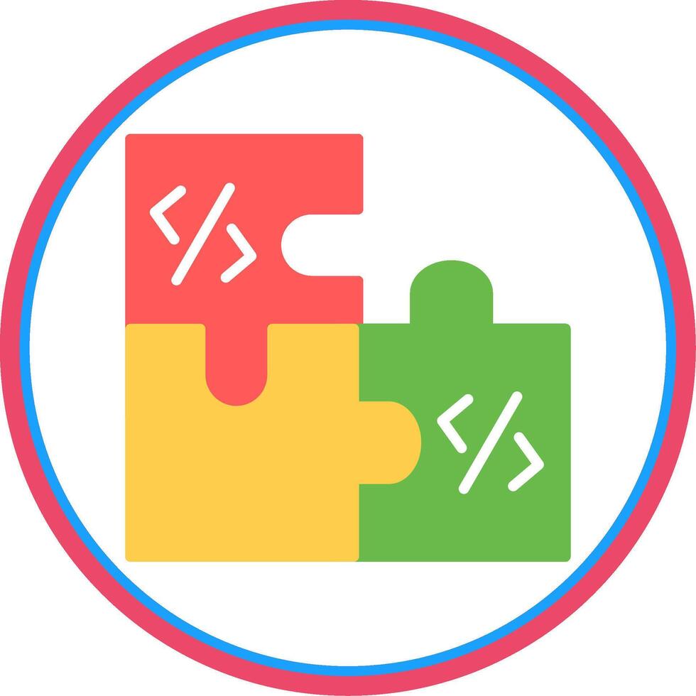 Solutions Flat Circle Icon vector
