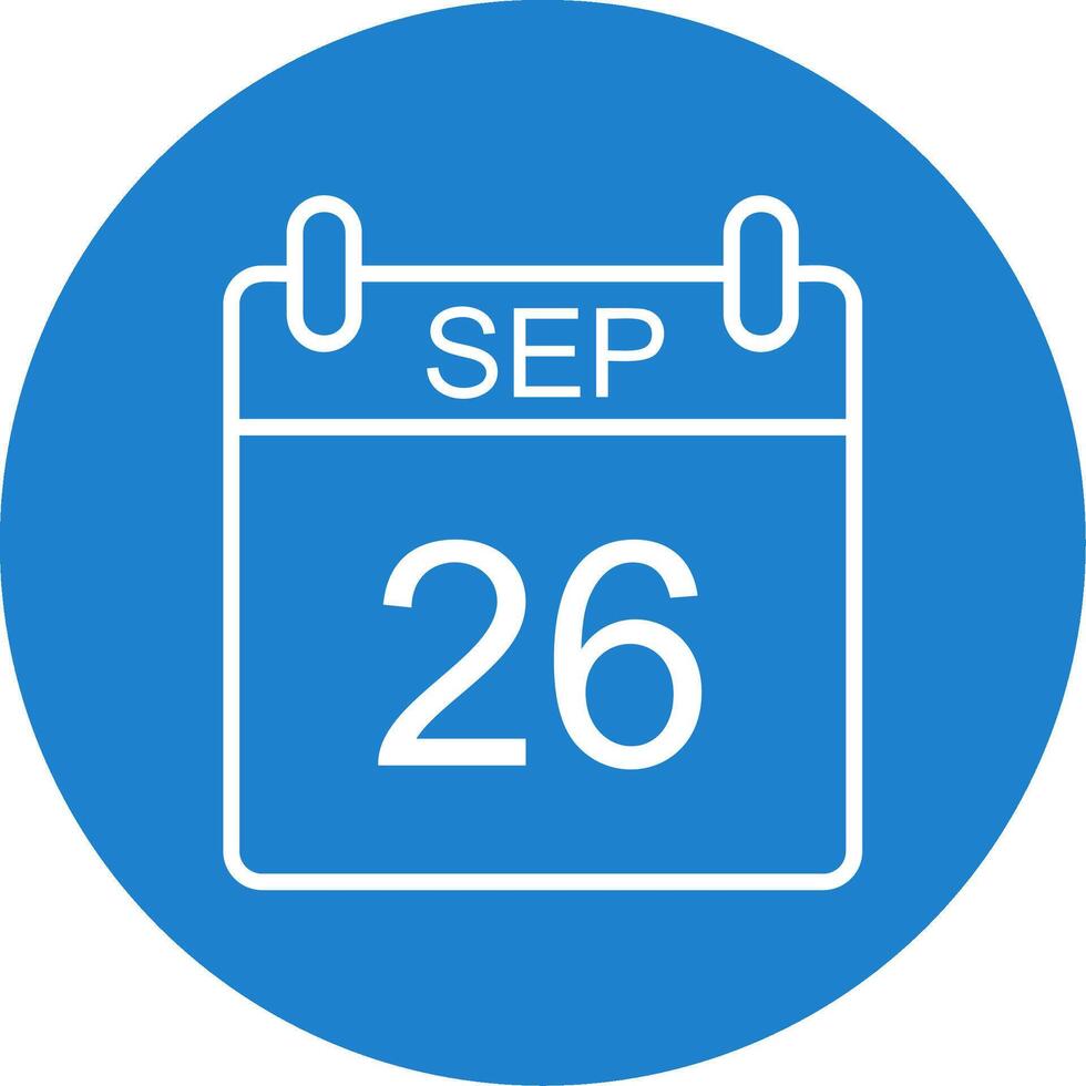 September Multi Color Circle Icon vector