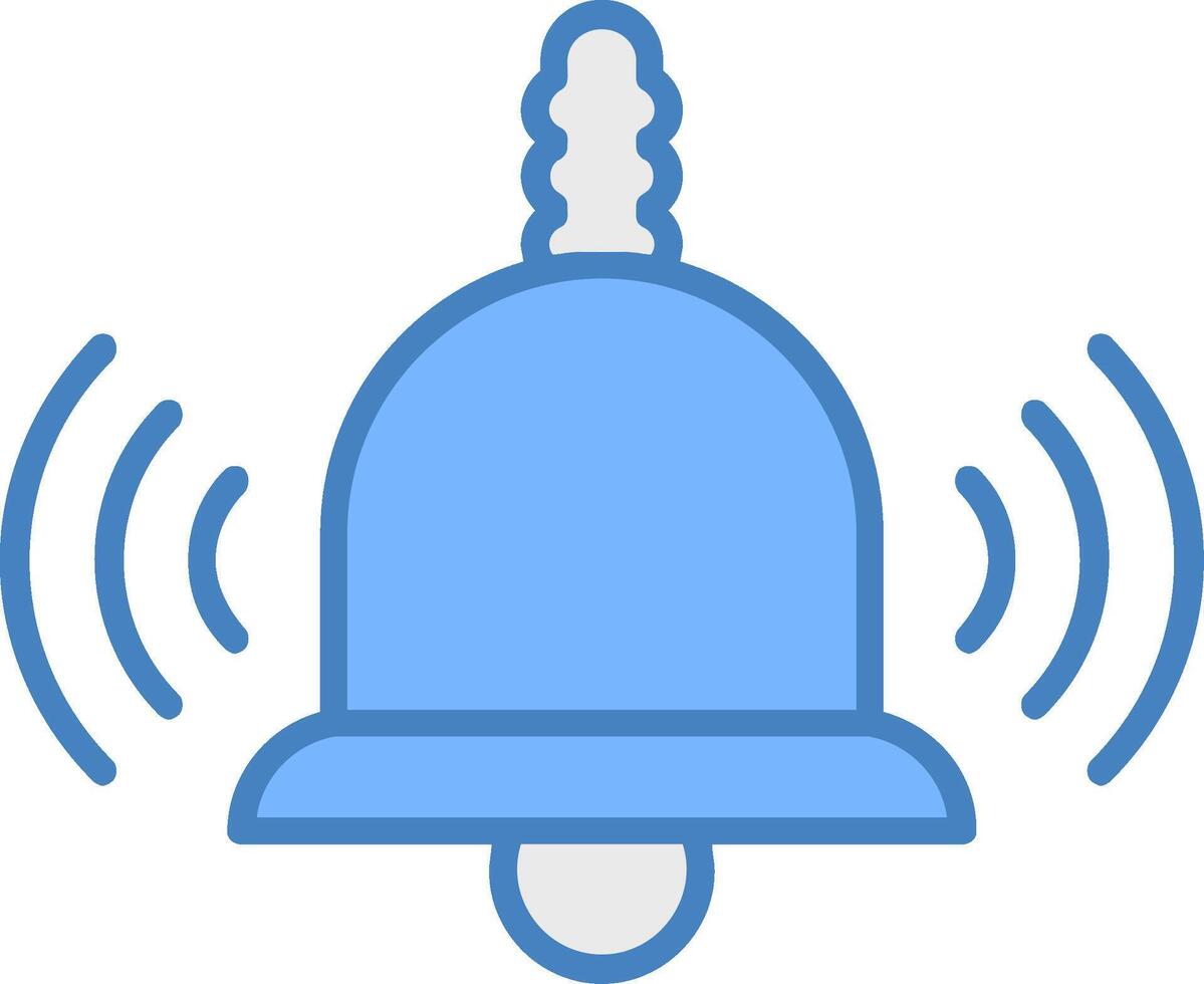 Bell Line Filled Blue Icon vector