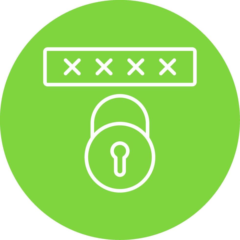 Security Code Multi Color Circle Icon vector