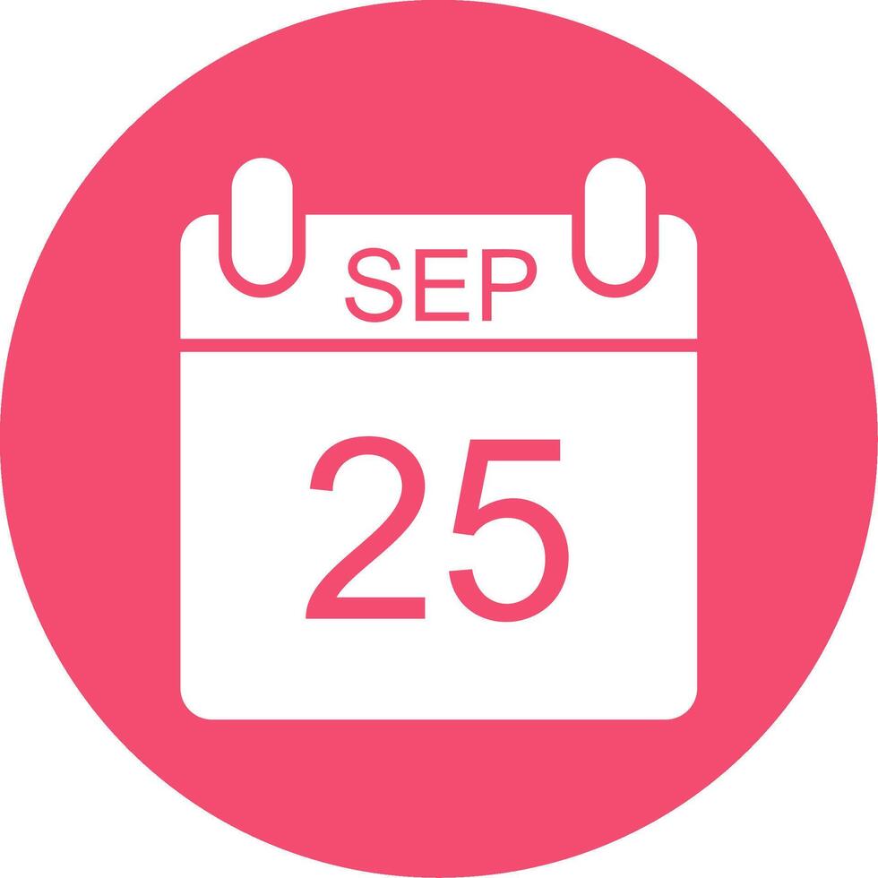 September Multi Color Circle Icon vector