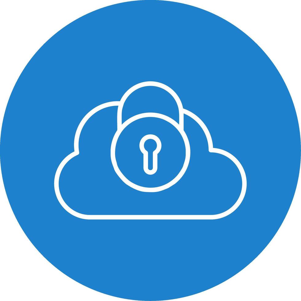 Security Castle Cloud Multi Color Circle Icon vector