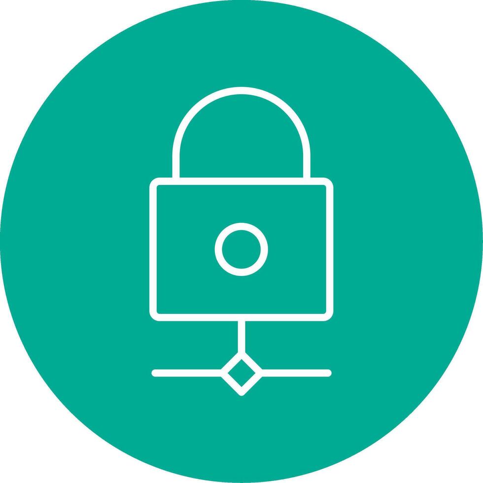 Multikey Security Multi Color Circle Icon vector