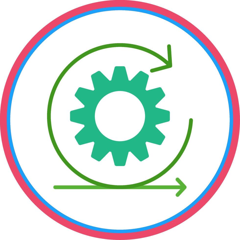 Scrum Flat Circle Icon vector