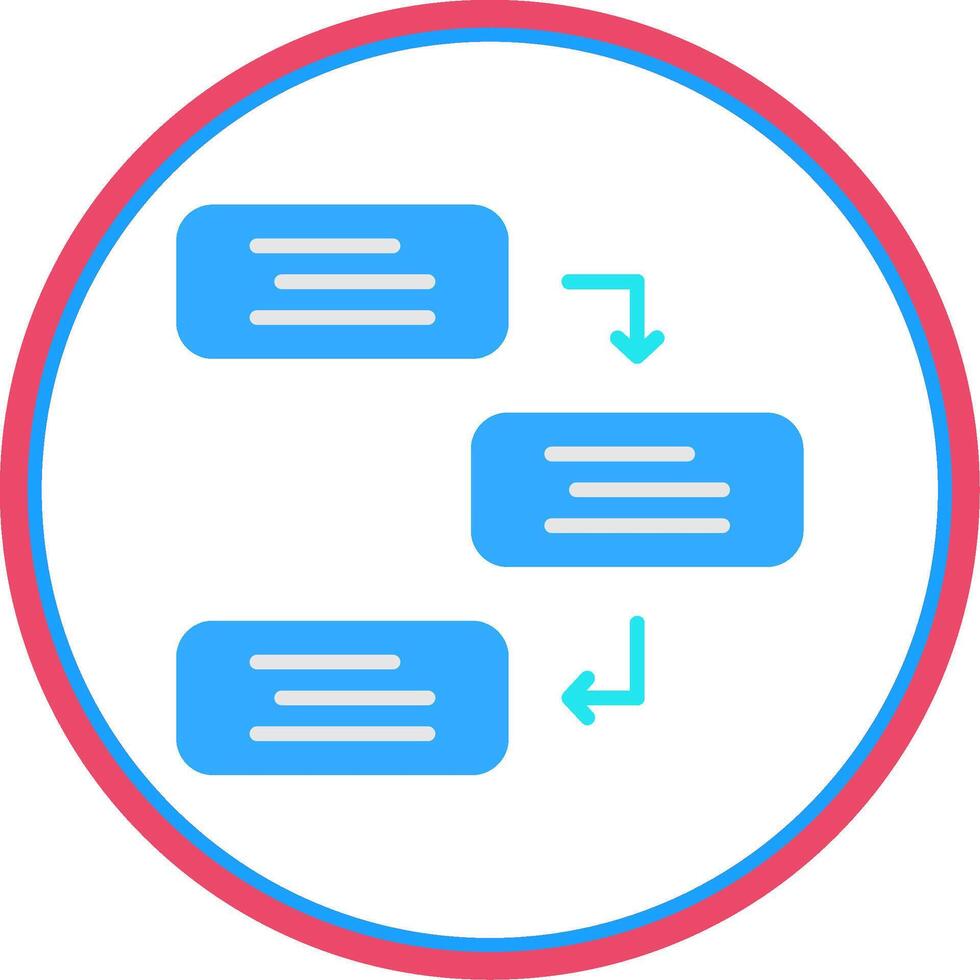 Dependencies Flat Circle Icon vector