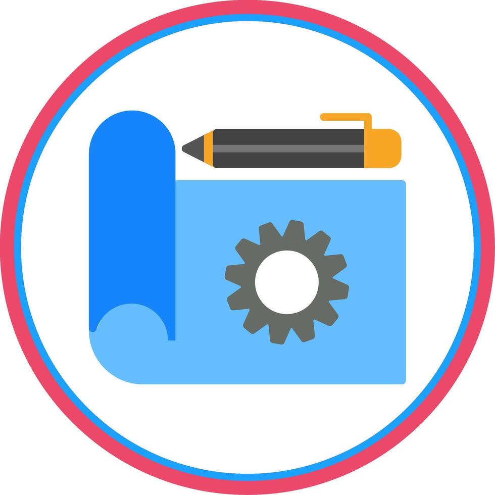 Prototype Flat Circle Icon vector