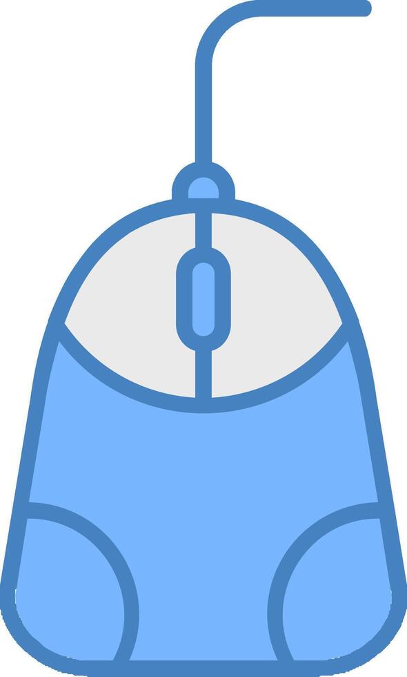 Mouse Line Filled Blue Icon vector