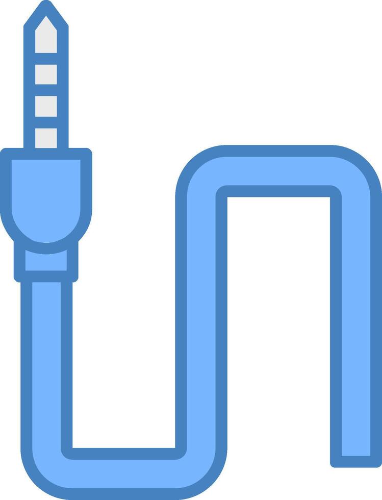 Jack Line Filled Blue Icon vector