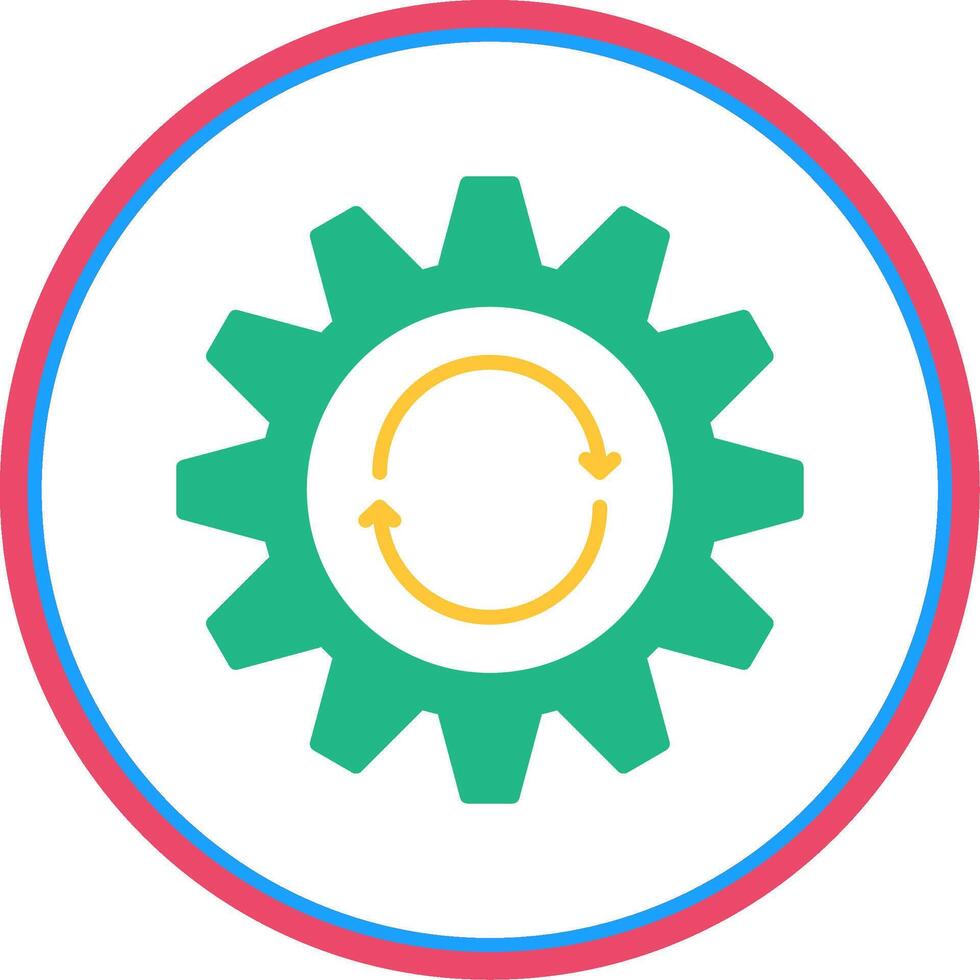Repeat Flat Circle Icon vector