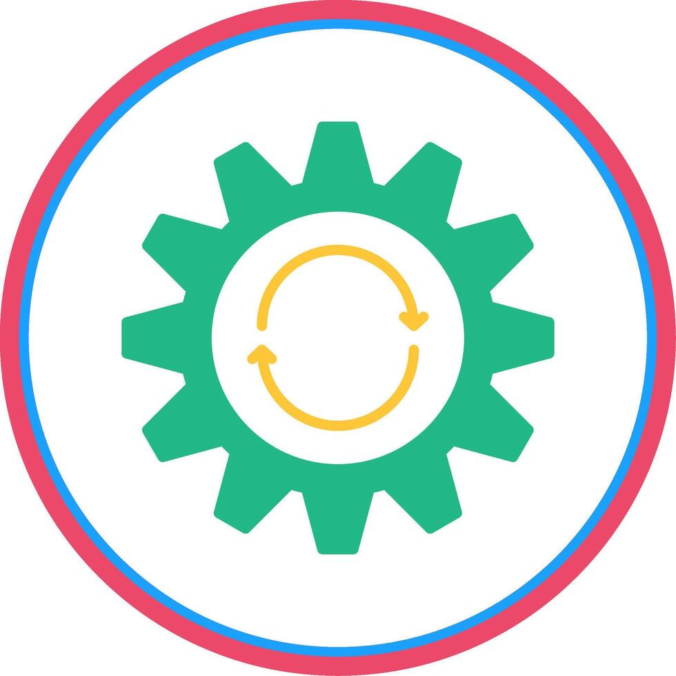 repetir plano circulo icono vector