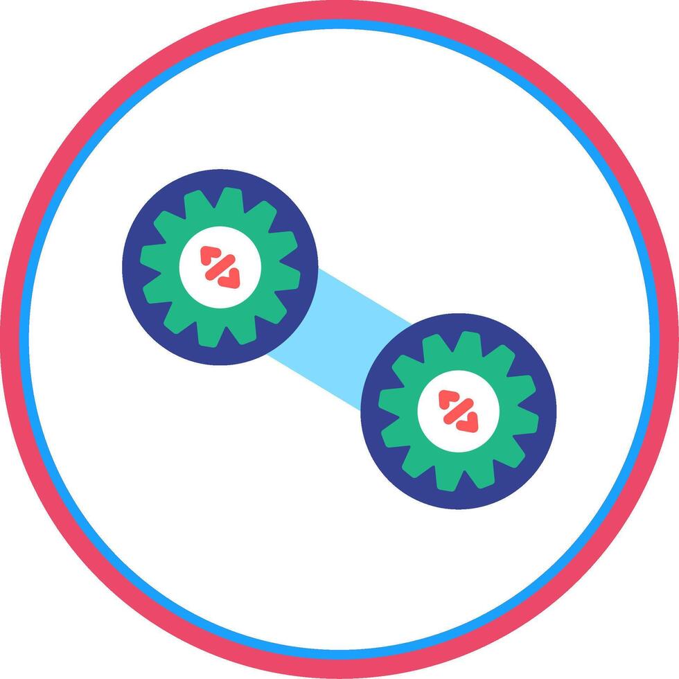 Lean Flat Circle Icon vector