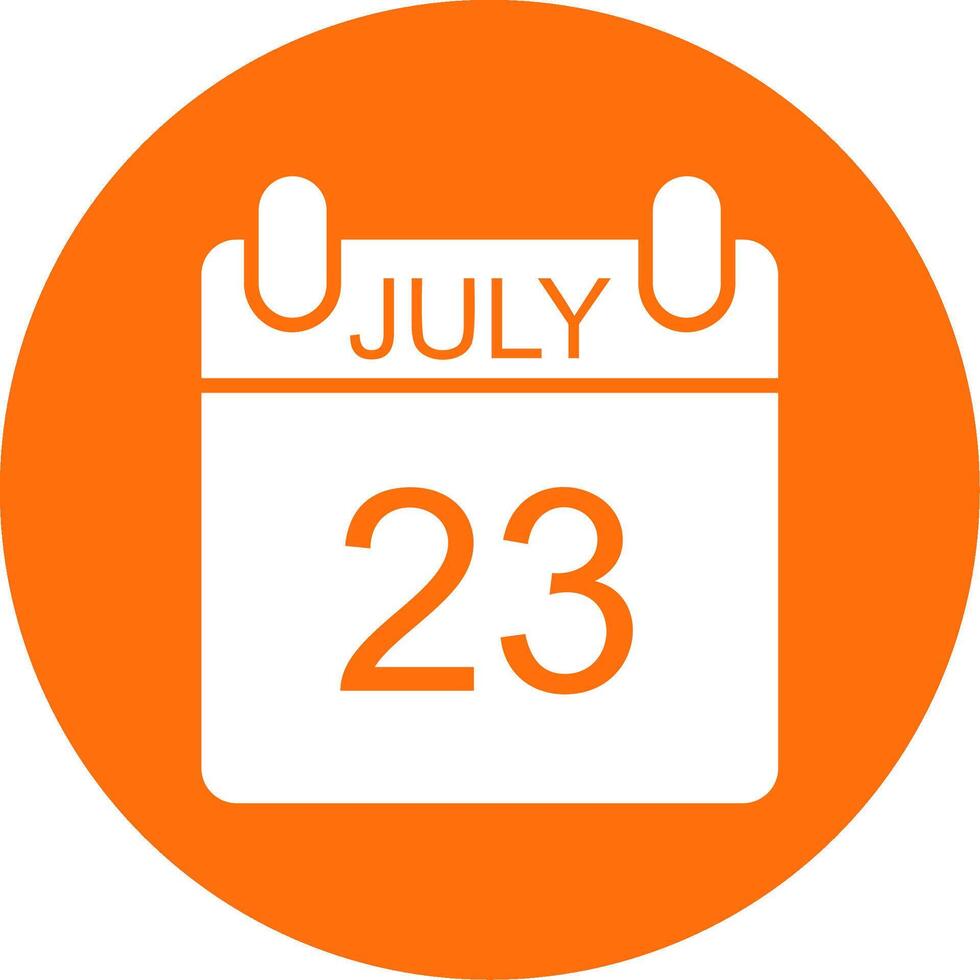 July Multi Color Circle Icon vector