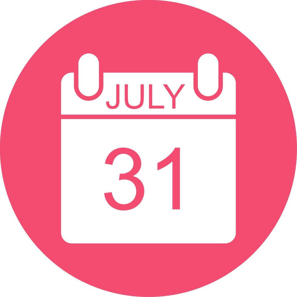July Multi Color Circle Icon vector
