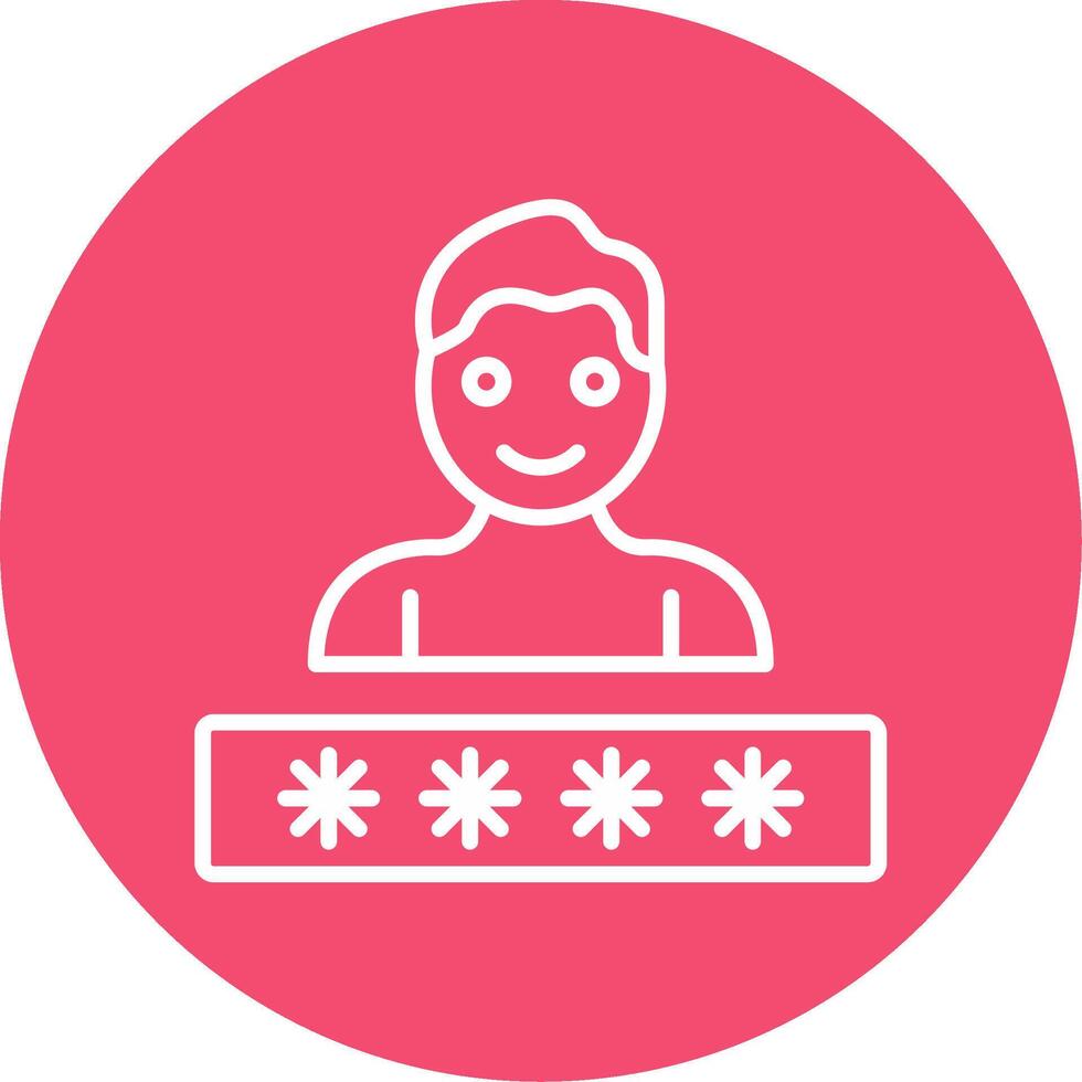 Account Password Multi Color Circle Icon vector