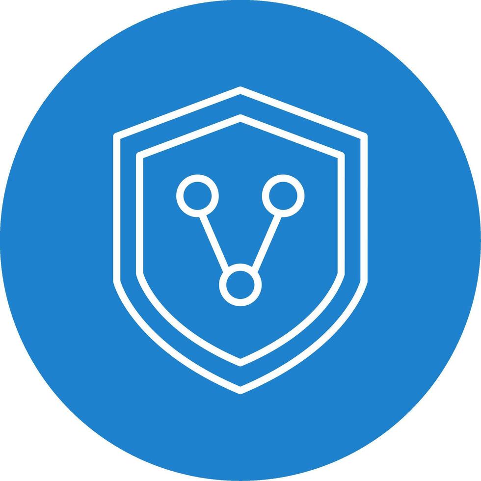 Connect Security Multi Color Circle Icon vector